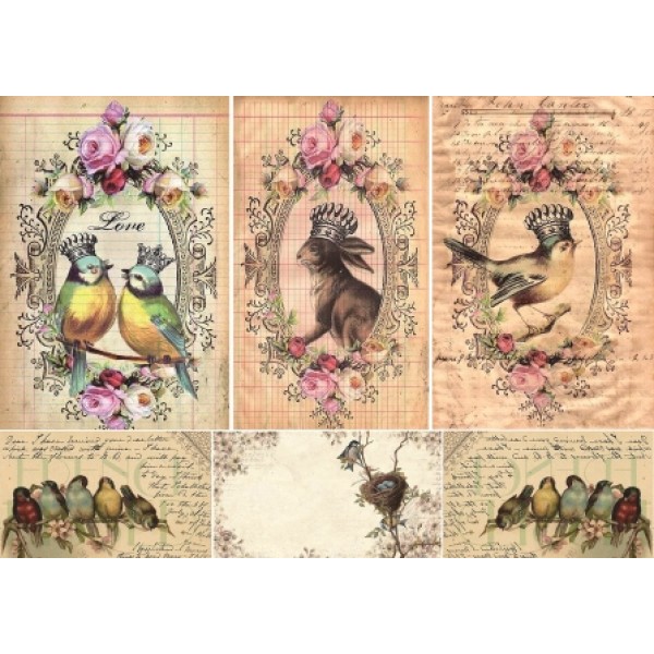 Декупажная карта А4 DDKM1087 / № DDKM1087 Декупажная карта А4 DDKM1087 / № DDKM1087