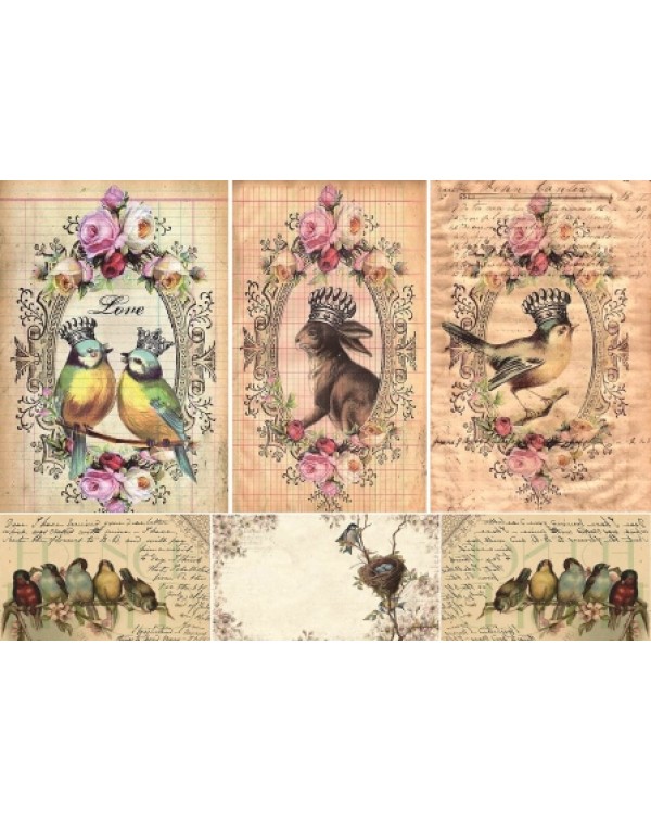 Декупажная карта А4 DDKM1087 / № DDKM1087 Декупажная карта А4 DDKM1087 / № DDKM1087