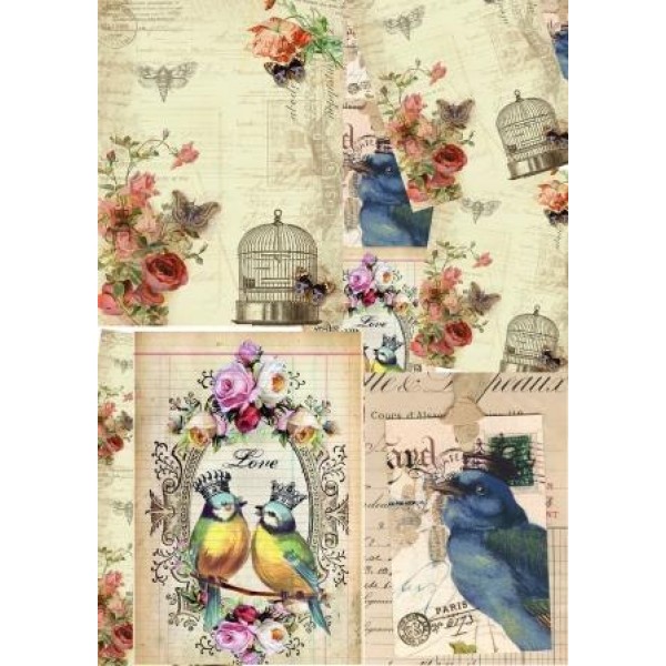 Декупажная карта А4 DDKM0709 / № DDKM0709 Декупажная карта А4 DDKM0709 / № DDKM0709