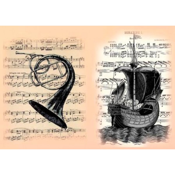 Декупажная карта А4 DDKM0555 / № DDKM0555 Декупажная карта А4 DDKM0555 / № DDKM0555