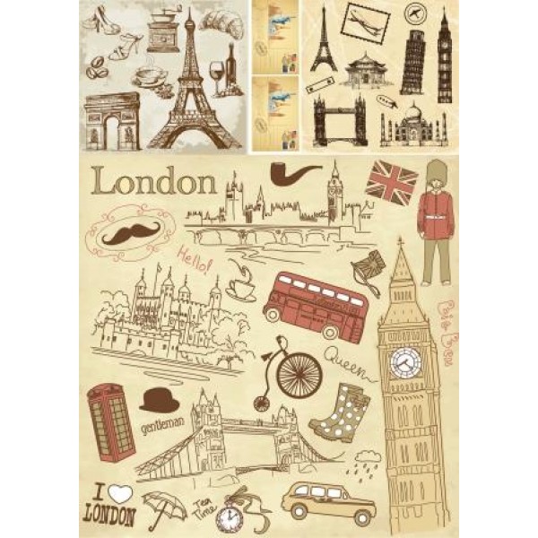 Декупажная карта А4 DDKM0853 / № DDKM0853 Декупажная карта А4 DDKM0853 / № DDKM0853