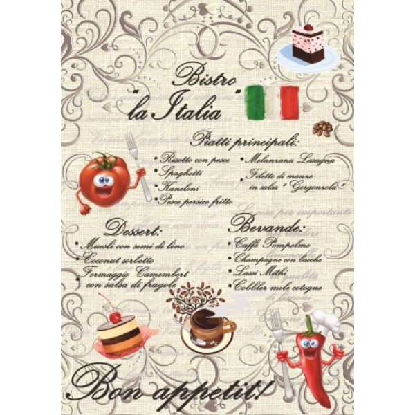 Декупажная карта А4 DDKM1073 / № DDKM1073 Декупажная карта А4 DDKM1073 / № DDKM1073