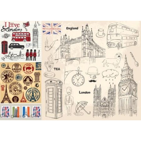 Декупажная карта А4 DDKM0850 / № DDKM0850 Декупажная карта А4 DDKM0850 / № DDKM0850