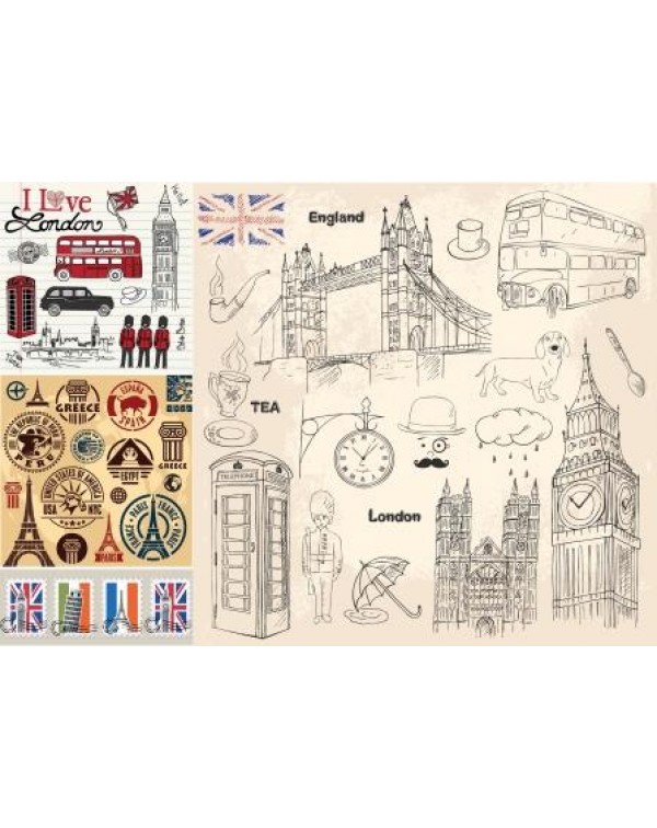 Декупажная карта А4 DDKM0850 / № DDKM0850 Декупажная карта А4 DDKM0850 / № DDKM0850