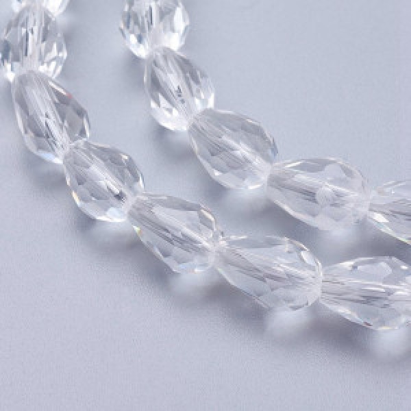 Бусина стеклянная граненая GLAA-R024-11x8mm-12 / № GLAA-R024-11x8mm-12