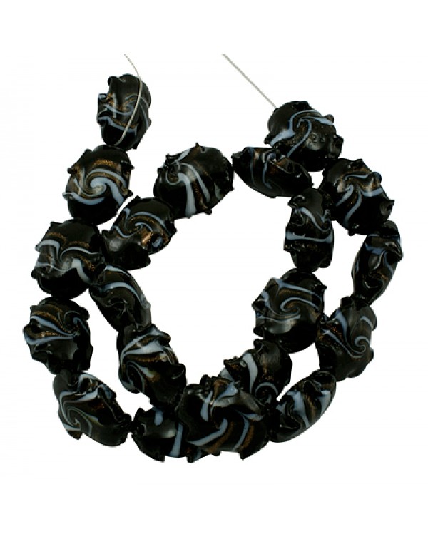 Бусина стеклянная ручной работы D382-1 / № D382-1