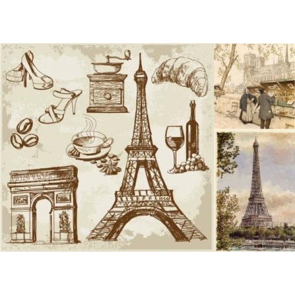 Декупажная карта А4 DDKM0847 / № DDKM0847 Декупажная карта А4 DDKM0847 / № DDKM0847