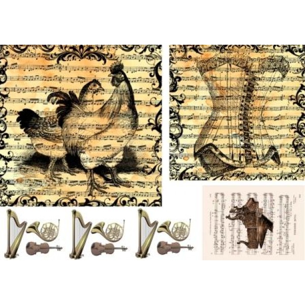 Декупажная карта А4 DDKM0561 / № DDKM0561 Декупажная карта А4 DDKM0561 / № DDKM0561