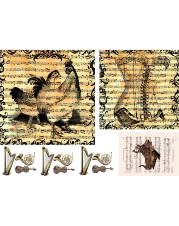 Декупажная карта А4 DDKM0561 / № DDKM0561 Декупажная карта А4 DDKM0561 / № DDKM0561