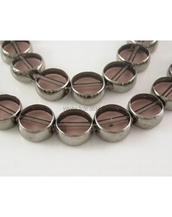 Бусина стеклянная в металле BSM0014 / № BSM0014 Бусина стеклянная в металле BSM0014 / № BSM0014