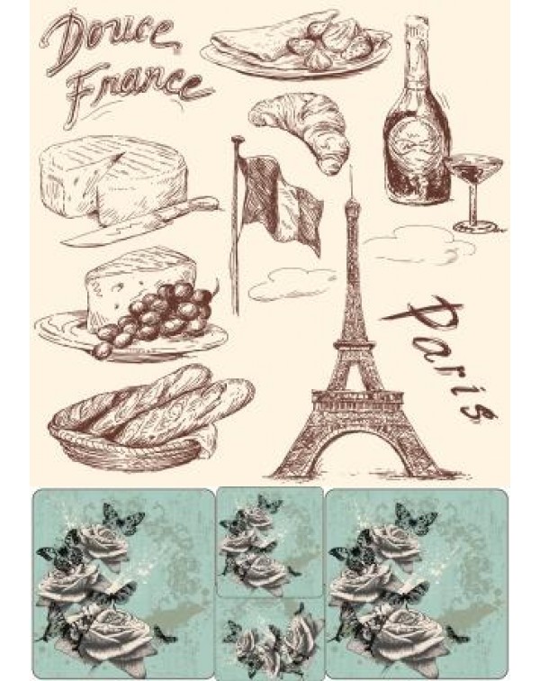 Декупажная карта А4 DDKM0848 / № DDKM0848 Декупажная карта А4 DDKM0848 / № DDKM0848